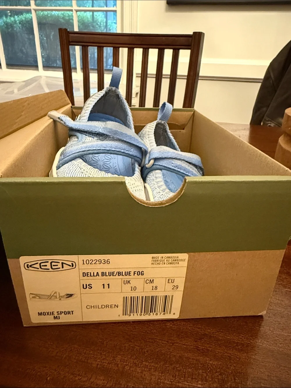 Keen Kids Light Blue Water Shoes with White Soles